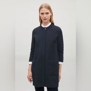 COS Textured Jacquard-knit Cardigan Medium